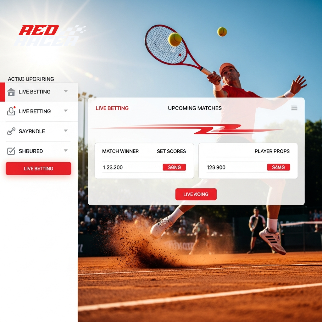 App di scommesse sportive sul tennis su un cellulare.